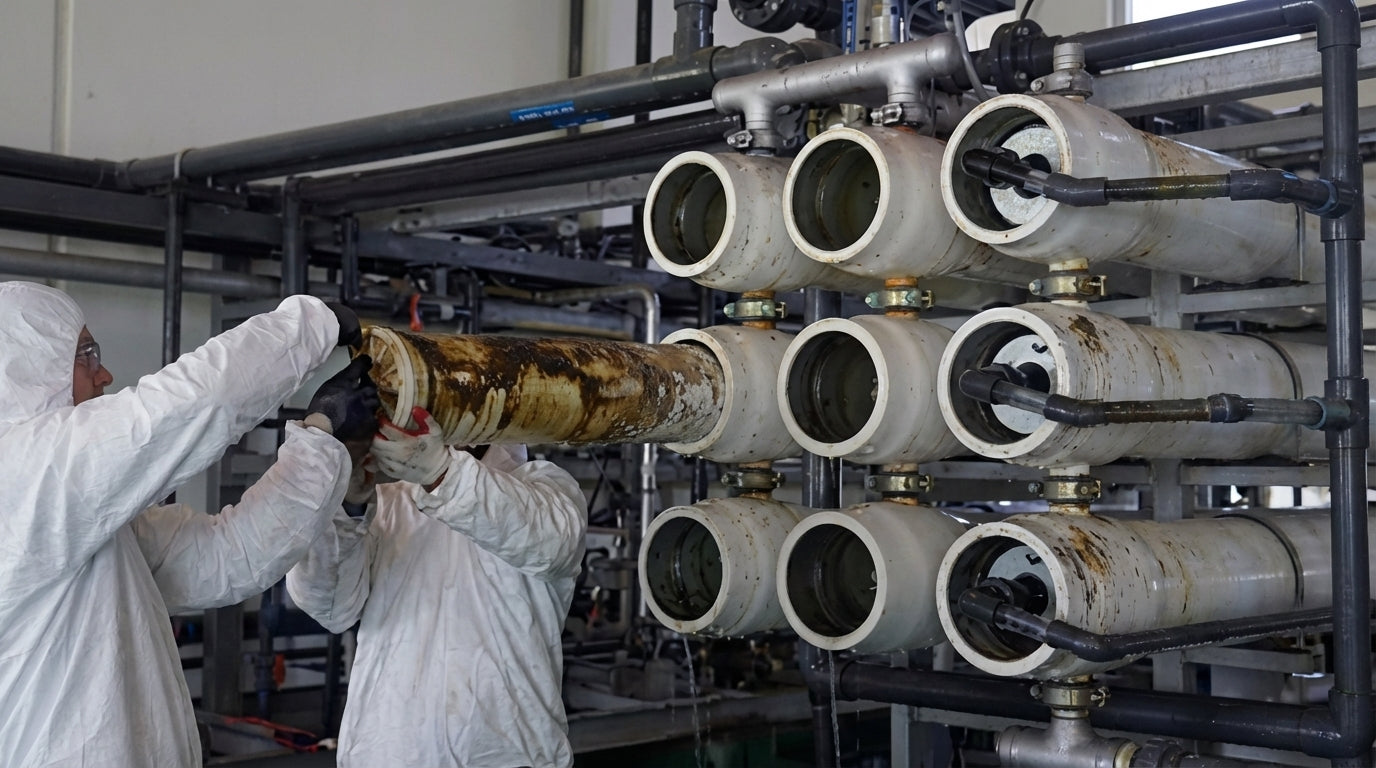Fouled reverse osmosis watermaker membrane