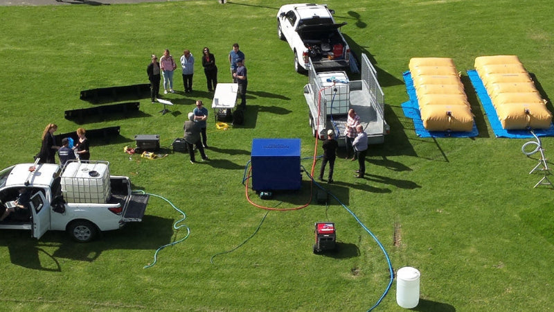 LEDI team deploying portable desalination units in Tairawhiti, New Zealand