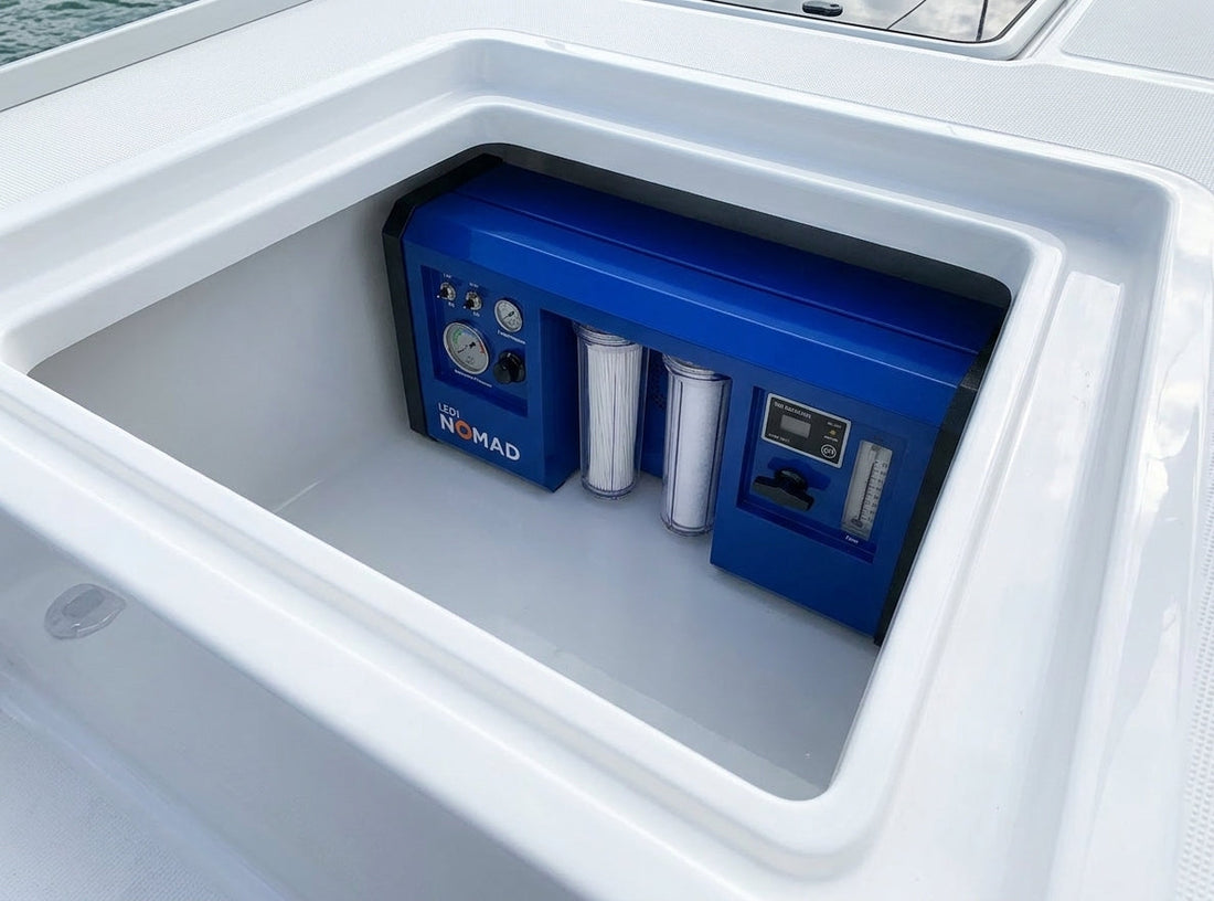 LEDI Nomad watermaker on a boat