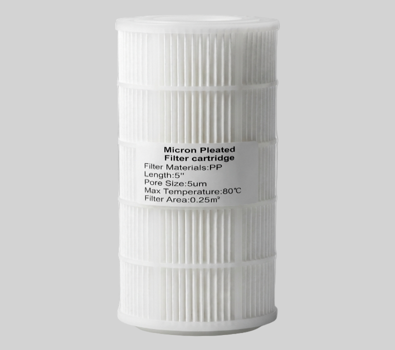 Pleated sediment pre-filter cartridge