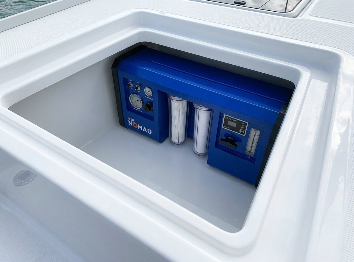 LEDI Nomad installed in a tender well on a yacht